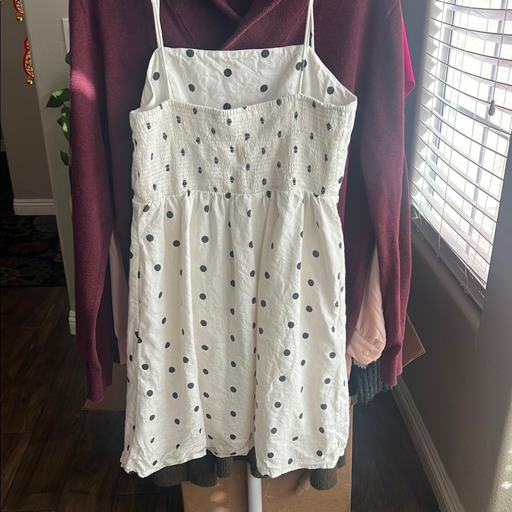 Stylish Old Navy White Dress with Black Dots. - Picture 2 of 5